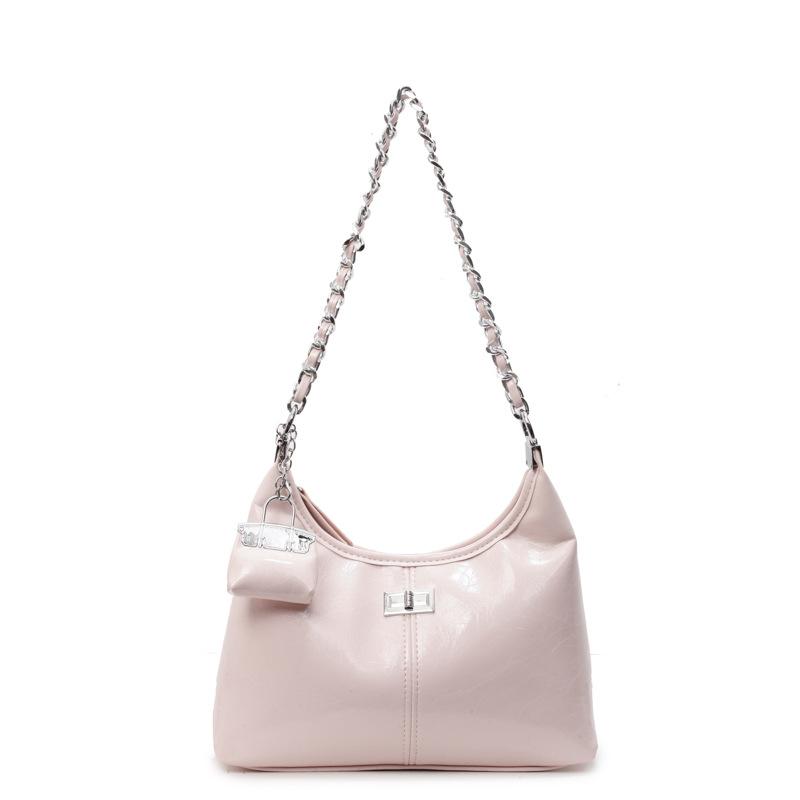 This Year, Korean Light Luxury Oil Wax Leather Chain Underarm Bag Is Popular, Femininity Commuting Advanced Sense Simple Messenger Bag