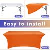 1pc Full Coverage Elastic Tablecloth, Washable Wrinkle-Resistant Polyester, Suitable for Parties, Weddings, Banquets, New Year's Eve