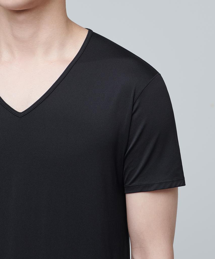 MUSINSA STANDARD [Cooltandard] Men'S V-Neck Undershirt [Black]
