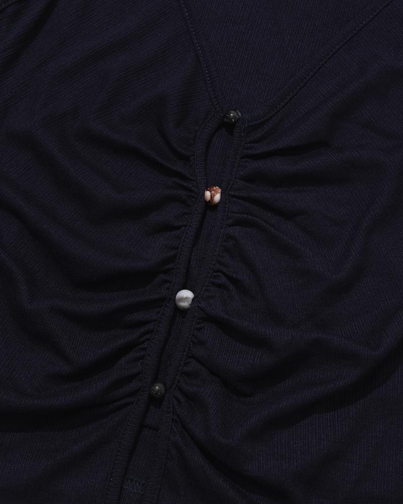 MOAA Shimmer Button Long Sleeve (Navy)