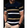 New Summer Men's Fashion T-shirt Personality Simple Pattern Printed Men's T-shirt Top