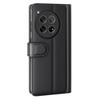 For OnePlus 12 5G Wallet Case Genuine Split Leather Phone Cover with TPU Shockproof Shell
