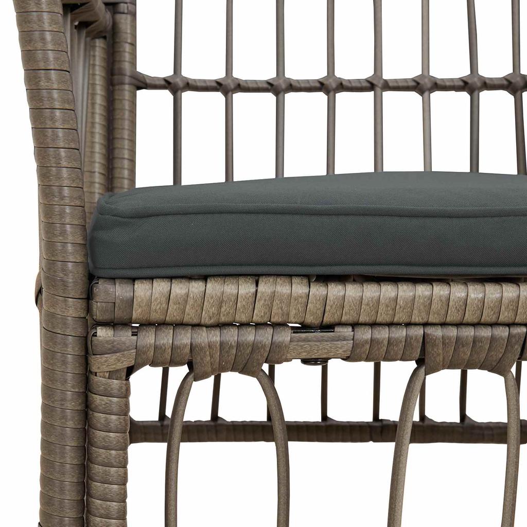 Garden Chairs 4 pcs Grey Poly Rattan
