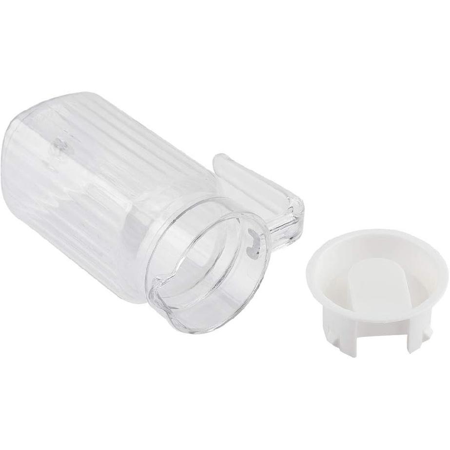 Tbest Acrylic Pitcher with Lid,Transparent Juice Jug Water Pitcher for Iced Tea,500ml Acrylic Transparent Bottle Striped Water Ice Cold Jug with Lid