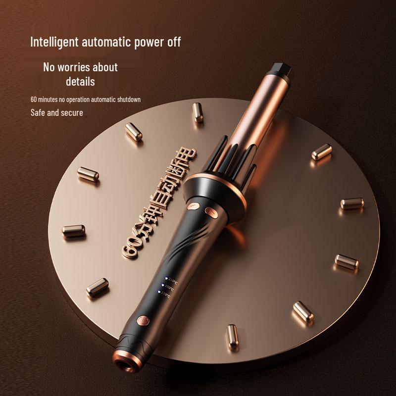 28MM Automatic Curling Iron - Large Barrel for Effortless Waves and Home Styling. 46W бежевый