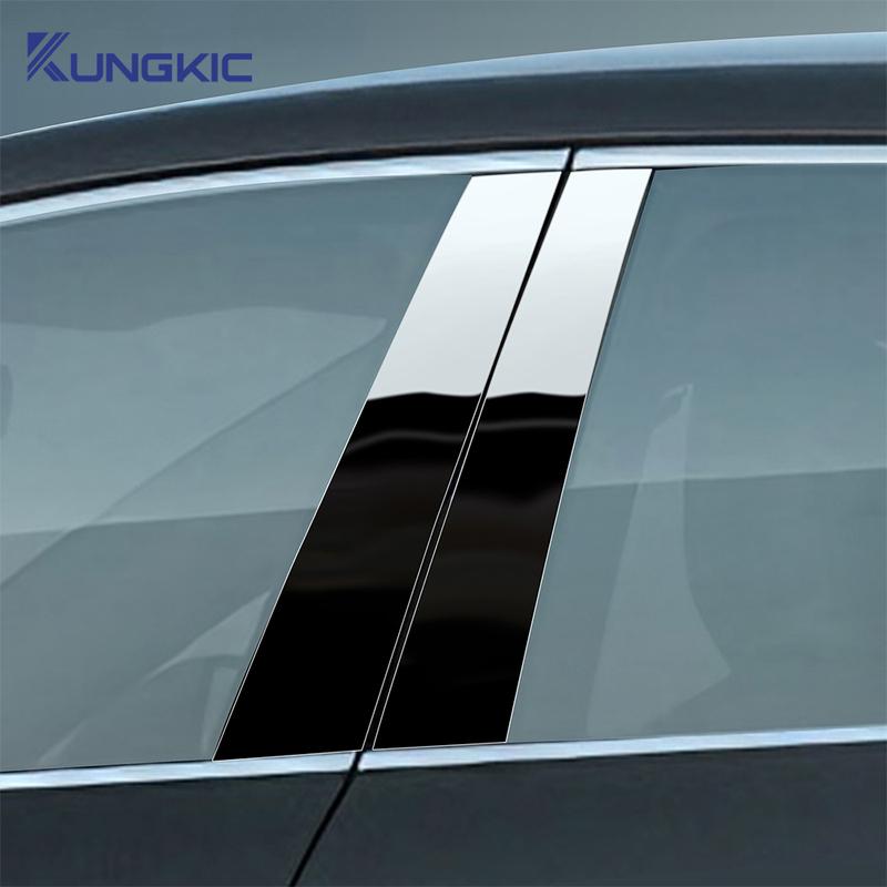 Carbon Fiber Style B Pillars Sticker For Seat Leon 2013 2014 2015 2016 2017 2018   LHD RHD Car Glossy Black Trim