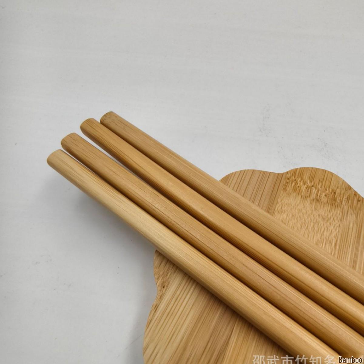 Natural Bamboo Chopsticks: Non-Slip, Antibacterial, Anti-Mildew, Heat Resistant, Lengthened for Hot Pot & Frying 7.0*24cm - 10 Pairs