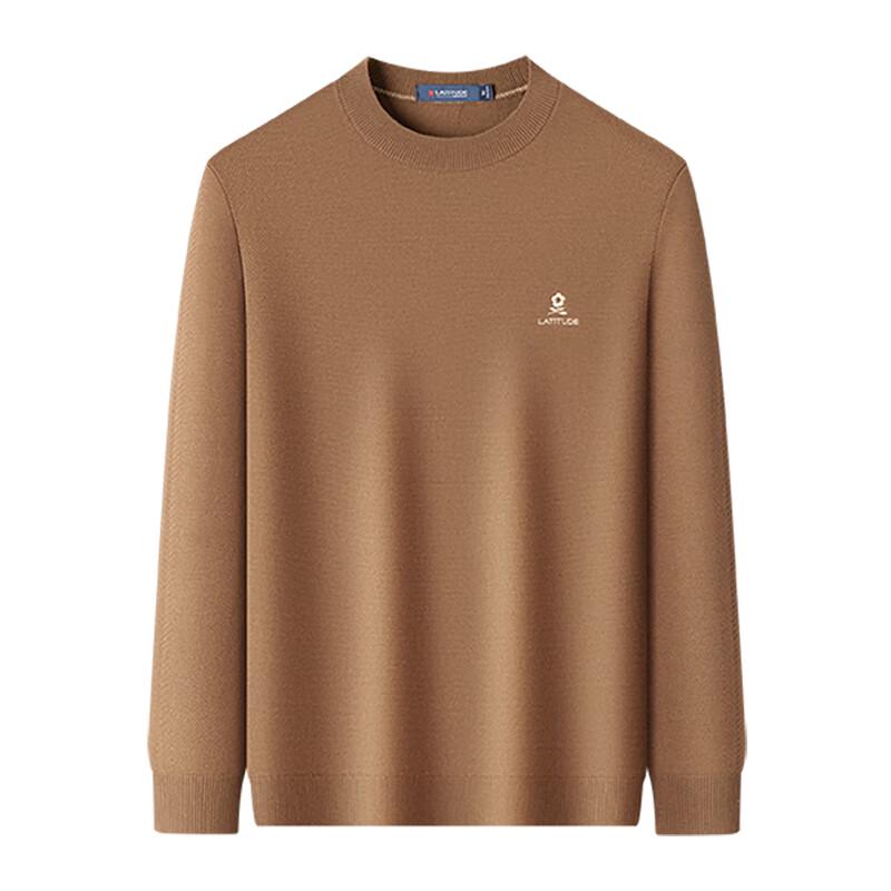 MONTAGUT Men's Wheat Ear Jacquard Knit Pullover Sweater