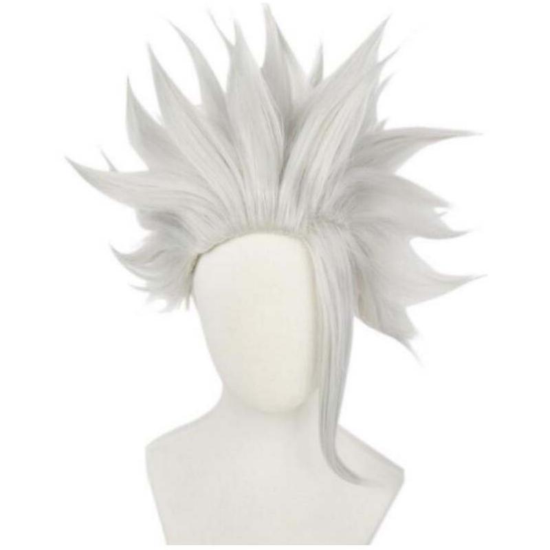 Anime Stříbrná Šedá Krátká paruka BLEACH Kostým Hitsugaya Toushirou Cosplay Paruky z tepelně odolných syntetických vlasů