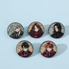 European and American Film and Television Novels Characters Metal Badges Magic School Alloy Printing Brooch Pin Decoration Commemoration