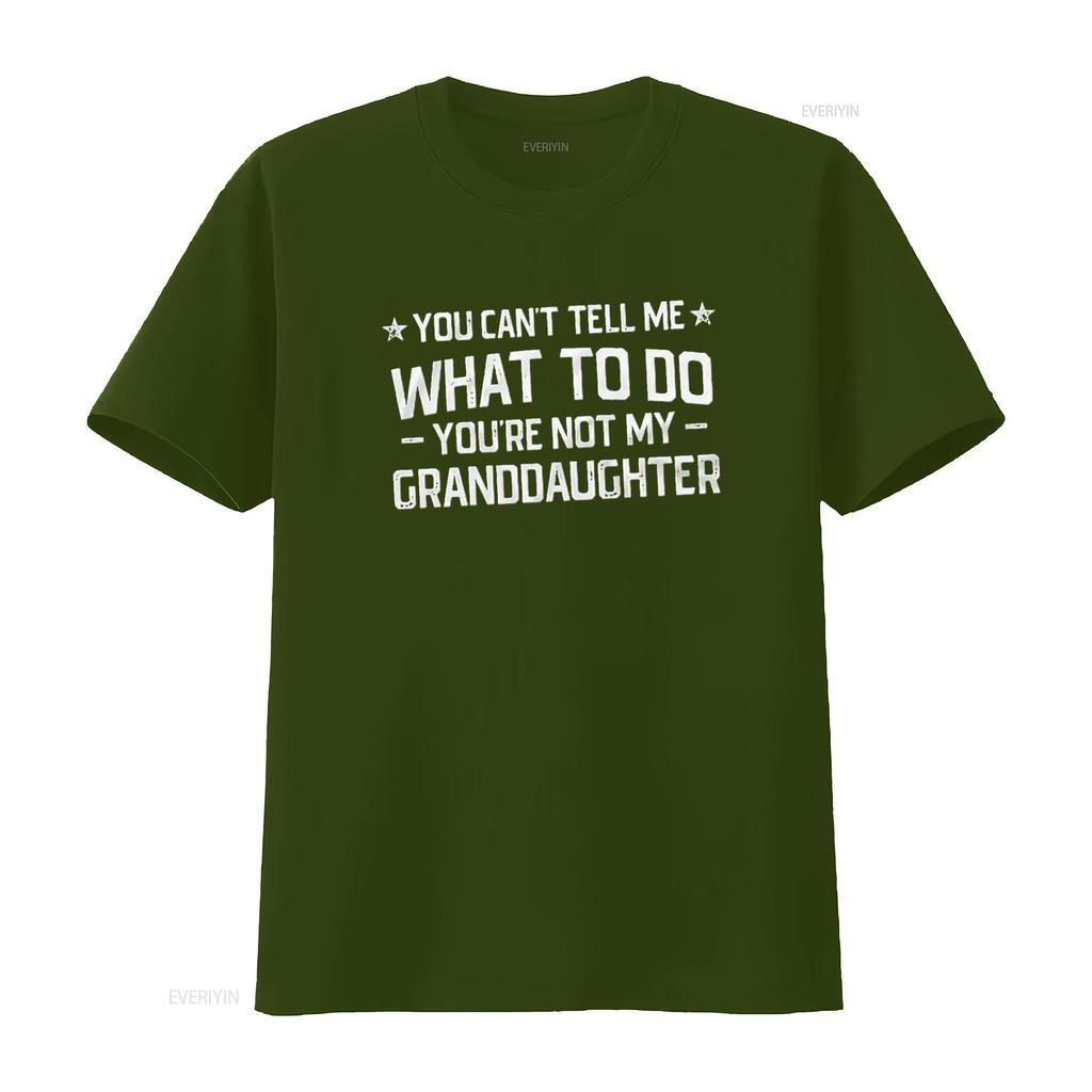Mens Grandpa T Shirt You Cant Tell Me What To Do Aren My Grand Daughter Granddaughter Papa Black Medium vintage Washed