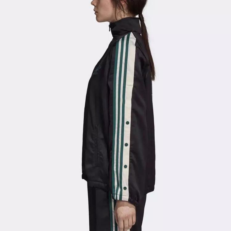 Adidas Originals Embroidered Logo Side Pocket Loose Jacket Unisex Jacket Black DH4600