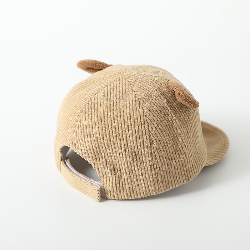 Nuevo Gorro de Bebé de Pana Color Sólido Lindo Orejas de Oso Gorras de Béisbol Ajustables para Recién Nacidos Niños Pequeños Niños Niñas Sombreros para el Sol Invierno Primavera