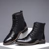 New Men Ankle Boots Luxury High Quality Cowboy Boots Fashion High Top Men Boots Designer Outdoor Motorcycle Boot Big Size 38-48