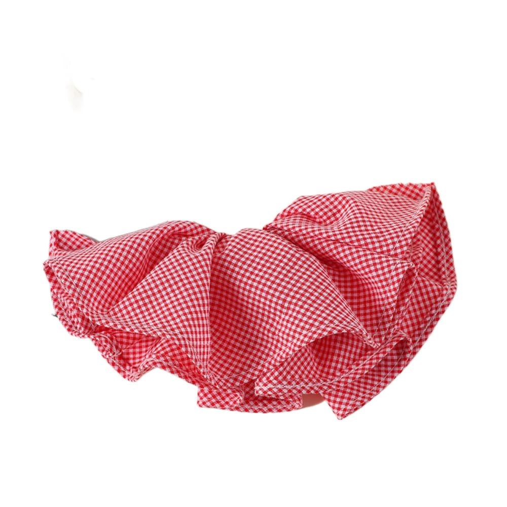 Bow Checkered Hair Clip French Style Oversized Hair Scrunchies Fashion Women Hair Ropes  Girls