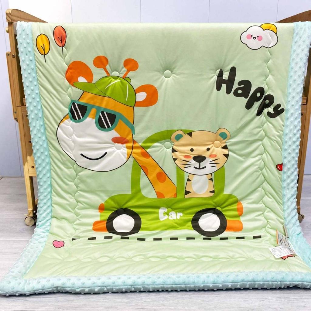 Cartoon Cute Autumn and Winter Baby Warm Nap Quilt, Kindergarten Feather Silk Cotton