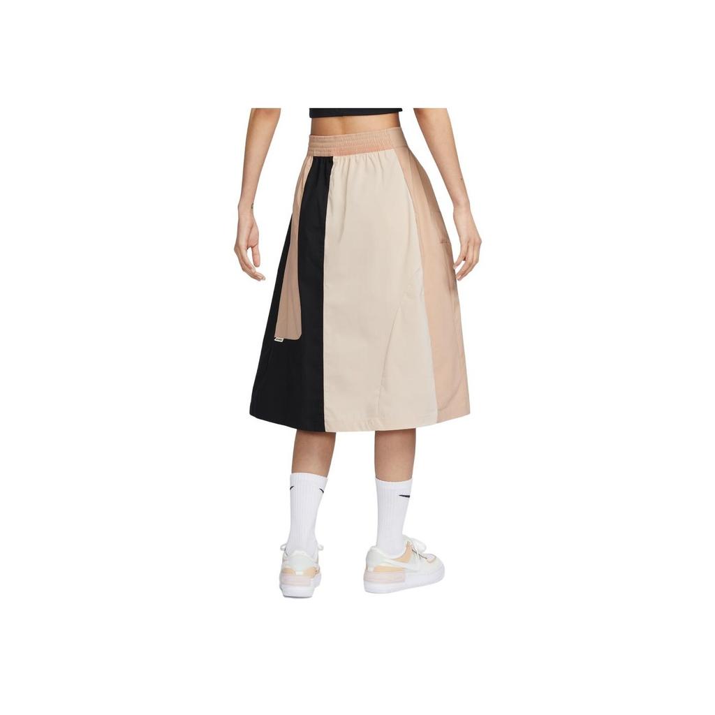Nike Sportswear Collection Patchwork Loose High-Waisted Midi Skirt With Slit And Embroidery Women bottoms Maize DX2576-126