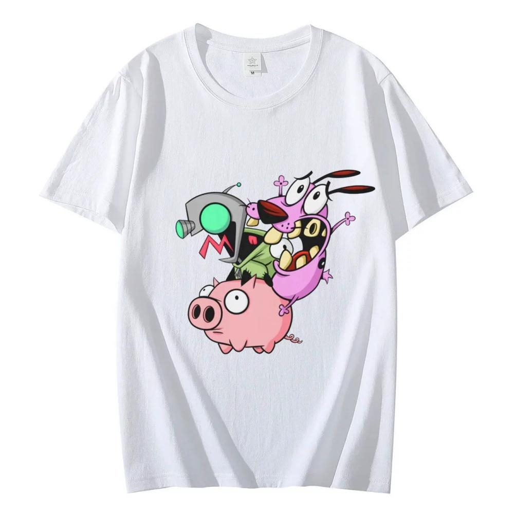 Funny Invader Zim Cartoon Pattern Summer Casual Tshirt for Unisex and Women Summer Fashion Harajuku Tshirt Tops