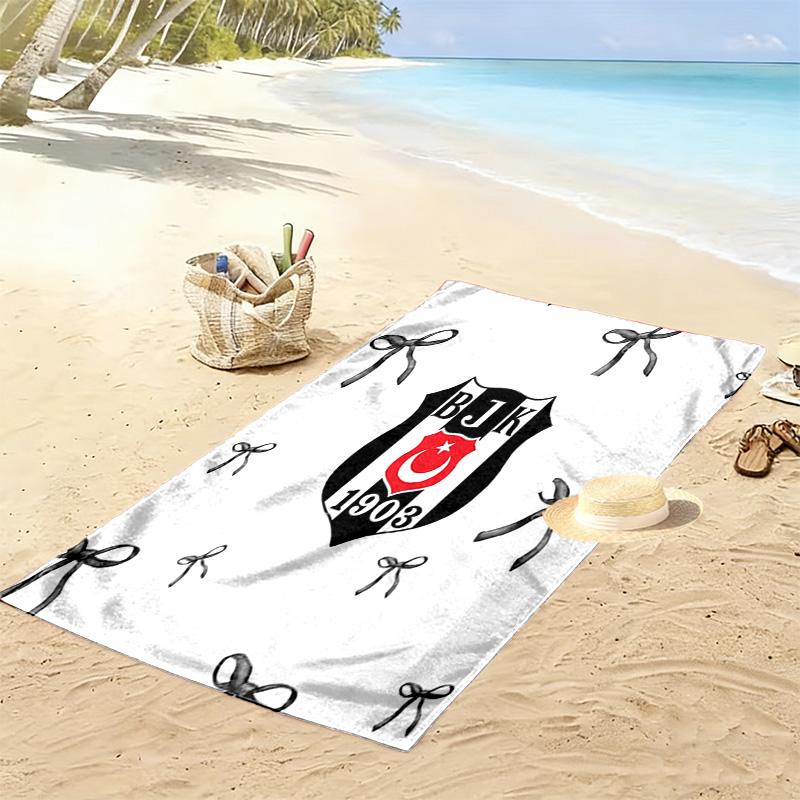 Asciugamano da Spiaggia Stampa Besiktas Gymnastics Club, Asciugamano Grande Morbido ad Asciugatura Rapida per Spiaggia Campeggio Nuoto