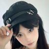 Lovely Stylish Cabbie Hat Rabbit Theme Furry Ear Vintage Cabbie Caps Unisex Headwear Autumn Winter Hat for Daily Wear