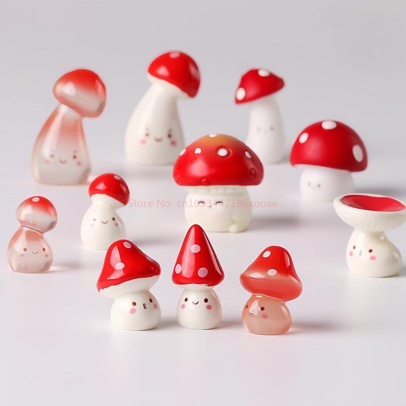 PIOK Mini Elf Mushroom Blind Bag Miniature Figurine Micro Landscape Decor Creative Toy Gift Desktop Ornament For Kids Collectors