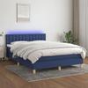 Exklusives Haus - Lattenrost mit LED-Matratze Blau 140x190 cm Stoff