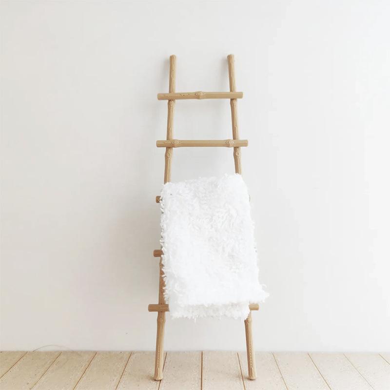 1:12 Scale Dollhouse Simulated Bamboo Ladder Model Micro Landscape Small Ornament Diy Home Decoration Accessories