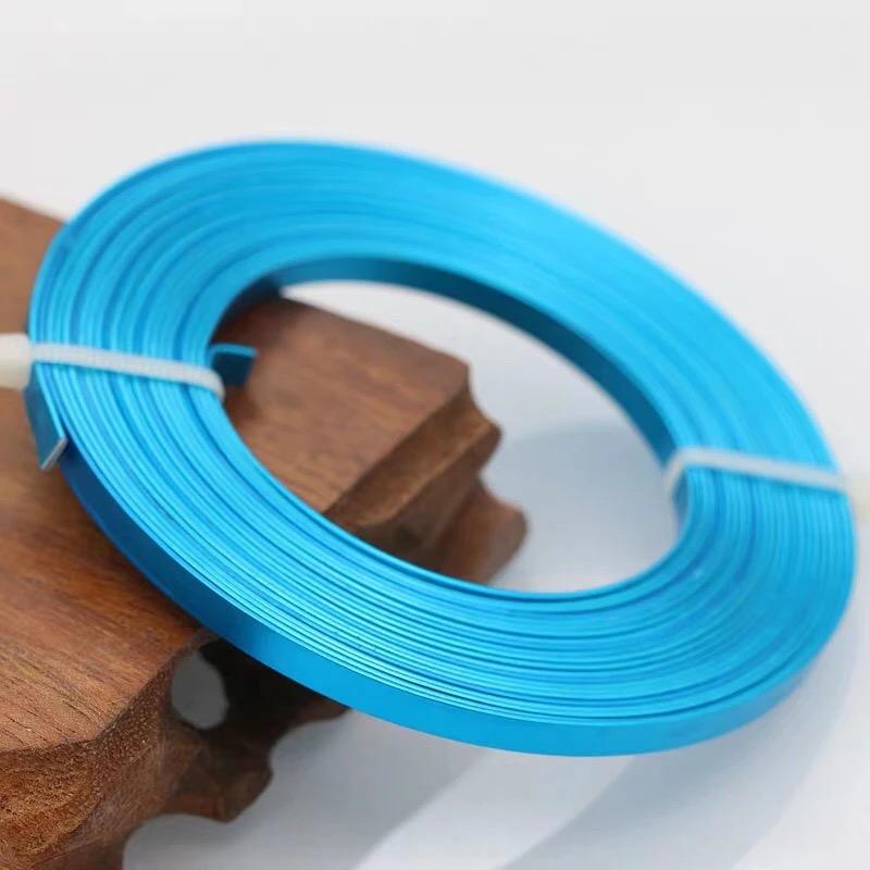 5Meters / Piece 3mmx1mm Colour Flat Aluminum Wire Soft Metal Floristry Wire For DIY Handmade Jewelry Crafts Modeling Accessories