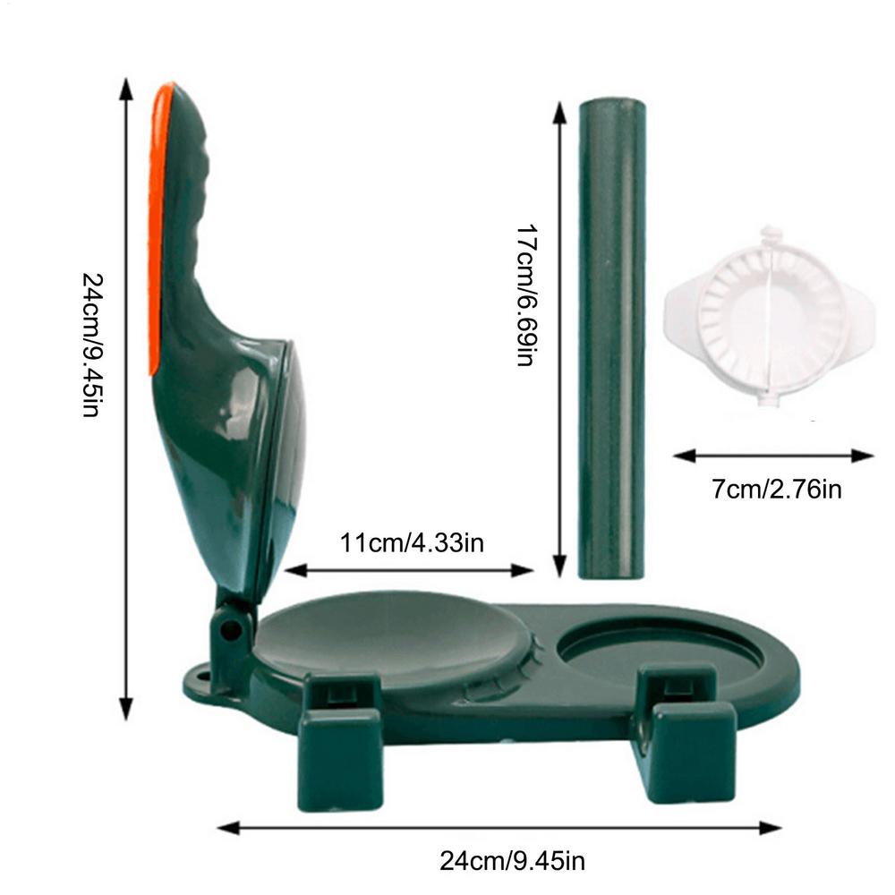 3in1 Dumpling Wrapper Tool Food Grade Manual Dumpling Wrapper Mold Labor-Saving Baking Pastry Rolling Pin Kitchen Accessories