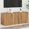 VidaXL Meuble TV mural chêne artisanal 100x30x41 cm, support TV, armoire média, console TV, meuble HiFi, centre de 857671