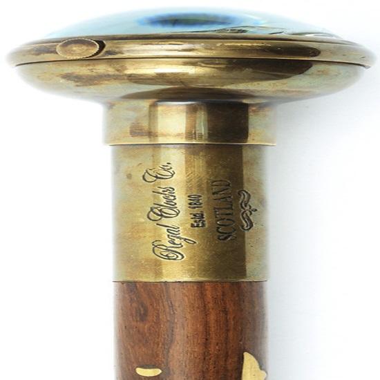 Óra Markolat Séta Bot Tömör Sárgaréz Fa Sétapálca Bot Tengerészeti Lakberendezés Ajándék Tengerészeti Eszköz Túrázás Utazás