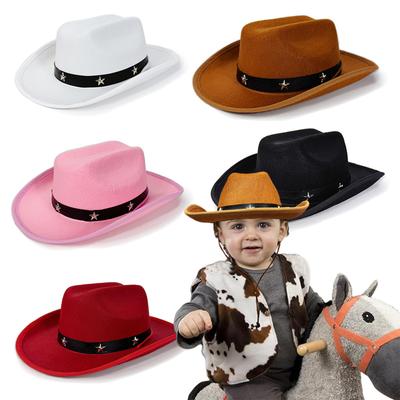 Klassischer Cowboyhut im Westernstil für Kinder mit Sternakzenten, perfekt für Outdoor-Aktivitäten