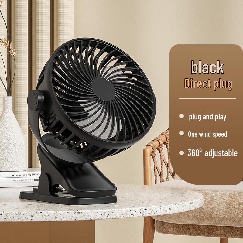 USB Rechargeable Silent Clip Fan for Desk or Wall