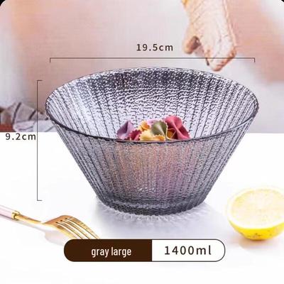 TingLe Duża Pojemność Kreatywna Szklana Miska