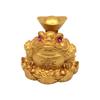 Brass Ornament Hollow Three-Legged Golden Toad Tea Pet - Treasure Living Room Wealth-Attracting Smal