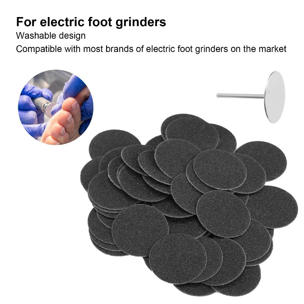 50pcs Replacement Accessory Pedicure Tool Sandpaper Discs Dead Skin Removal
