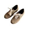 Sheepskin Version~ 2025 New Retro Niche Round Head Lace-up Flat Bottom Casual Sports Fashion Low-top German Training Shoes Women