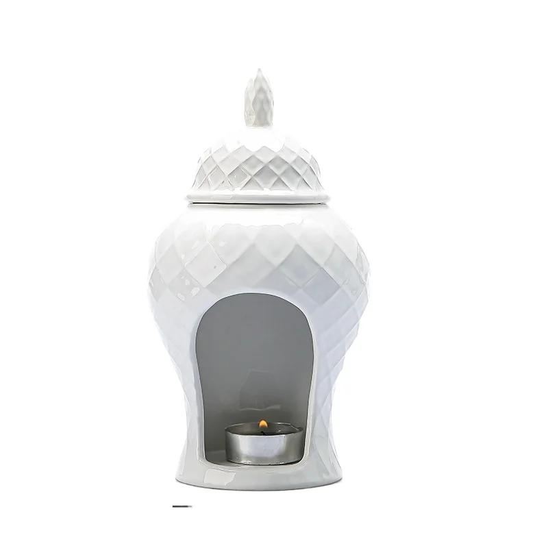 Ginger Jar Aromatherapy Furnace Ceramic Incense Candle Furnace Household Candle Ceramic Oil Lamp Furnace General Jar Ornaments