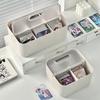 Card Storage Box with Lid, Multi-Compartment Trading Card Organizer Holder for Collectible Cards, Photo Cards, and Gaming Cards