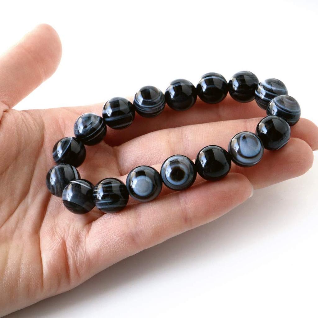 Celestial Eye AAA-Armband, 12 mm, Kraftstein, Naturstein, Gebetsperlen, Innendurchmesser [GOLDSTEIN], ca.. 15.5cm