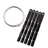 150 Black False Nail Tips Fan with Removal Ring Fake Nails Nail Art Practice Display Nail Polish Color Chart Manicure Tool