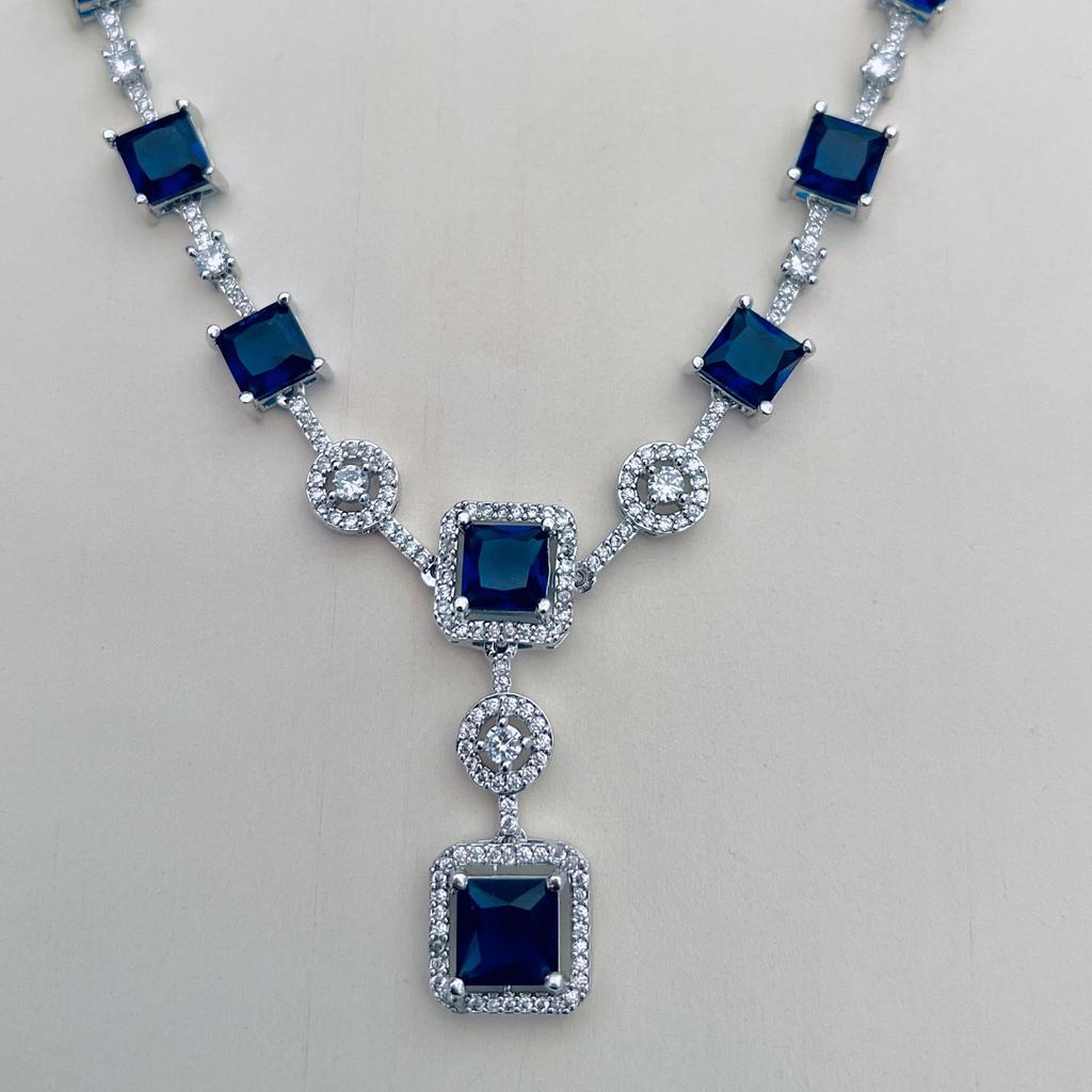 Ensemble de colliers ronds en diamant plaqué argent Ensemble de colliers en diamant pour femmes