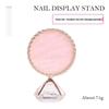 Heart-Shaped Diamond Base Manicure Display Stand with Gold Rim