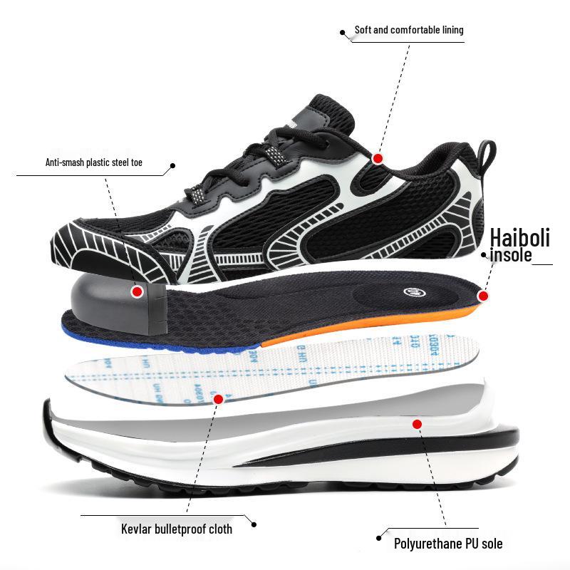 Breathable Anti-Smash Insulated Electrician Work Shoes - Puncture-Proof, Odor-Resistant & Comfortable