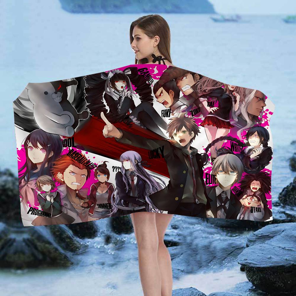 Classic Anime Danganronpa Movie Beach Colorful Bath for Girl Microfiber Quick Dry Sand Free Beach Yoga Spa Gym Pool
