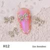 Japanese Style Rhinestone and Pearl Bow Nail Art Accessories