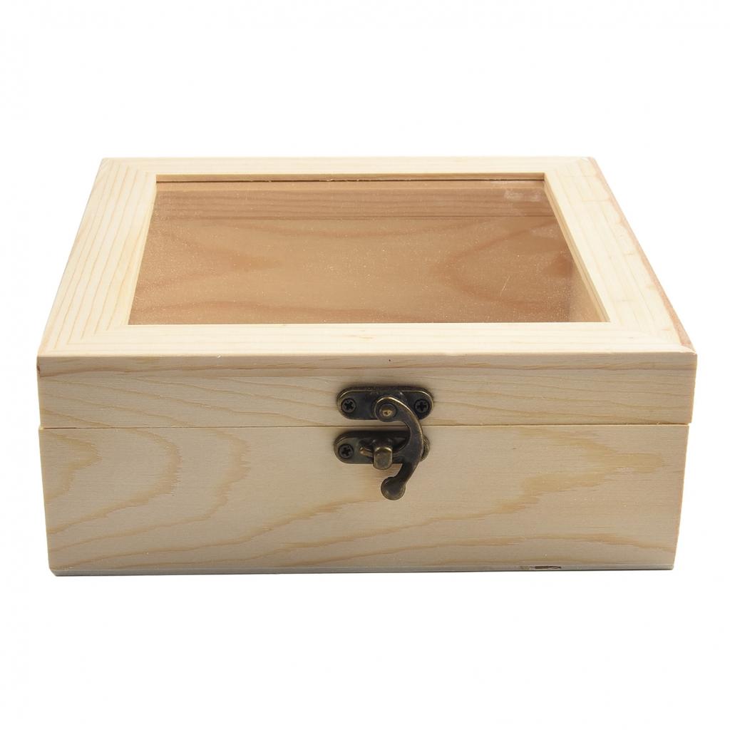 Storage Box Hinged Jewelry Box Personalizing Wooden Box