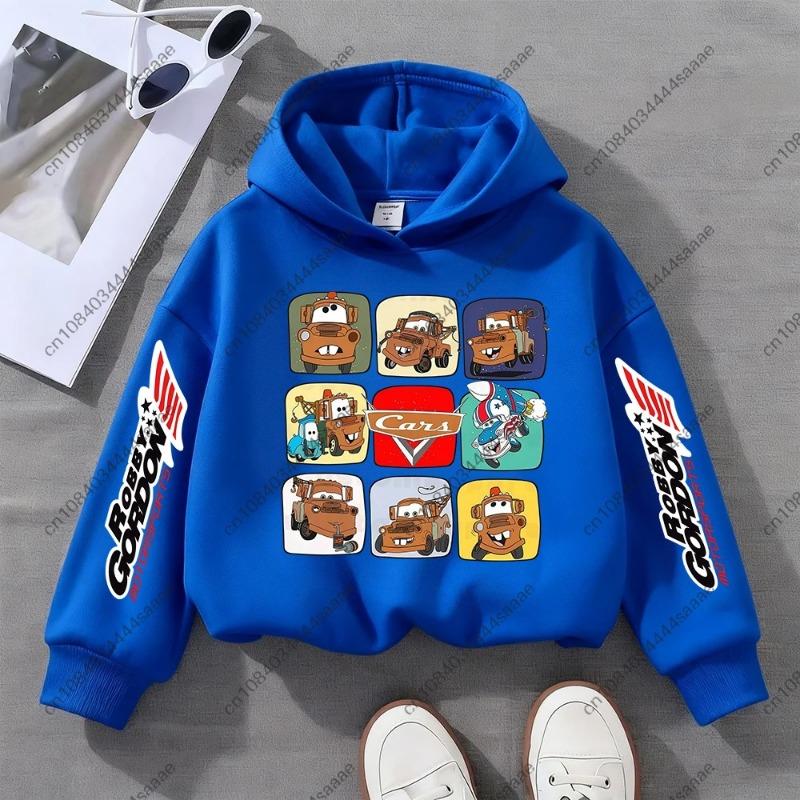 Spring Autumn Lightning Mcqueen Cartoon Children Hoodie Long Sleeve Pixar Car Print Kid Boy Clothes Fashion Pullover Sweatshirts