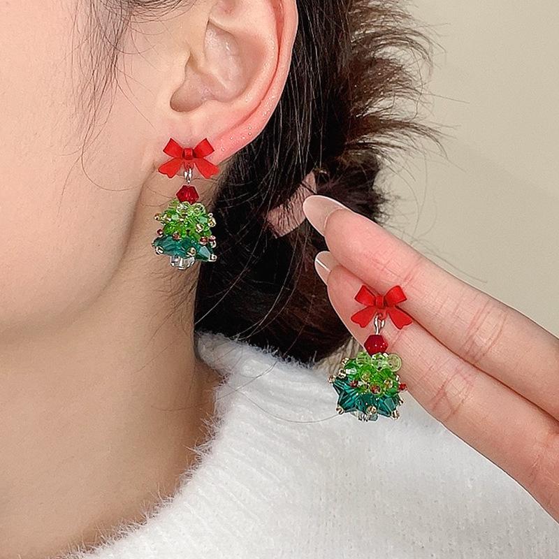 Série de Noël: Boucles d'oreilles à clous uniques Automne/Hiver pour femmes - Accessoires d'oreille de mode haut de gamme