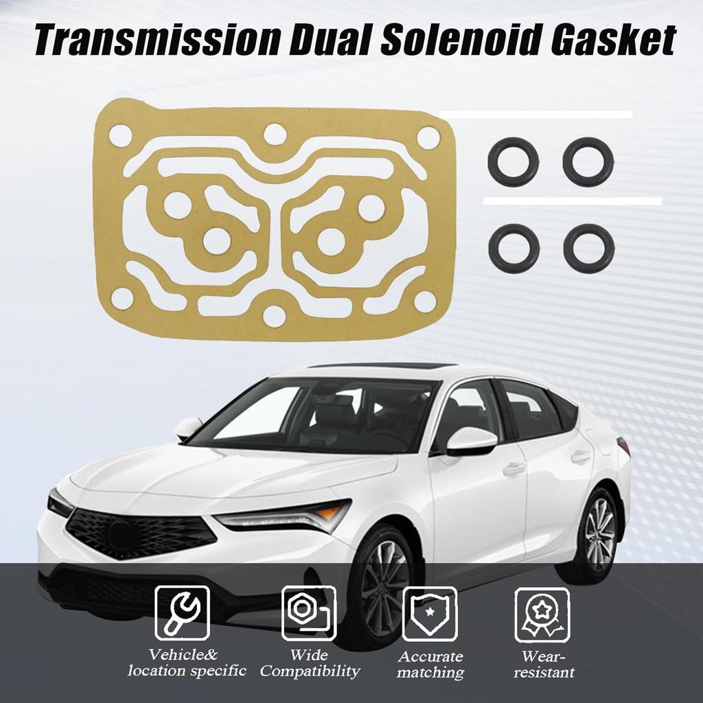 Transmission Dual Solenoid Gasket/O-Rings Compatible with Honda Acura RSX TSX CRV Element Accord 4-Cylinder Replaces 91301-PC9-003 28262-PRP-000